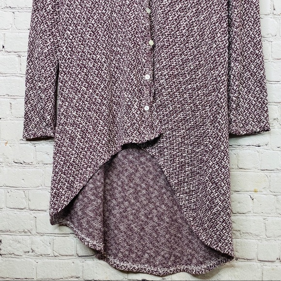 About A Girl Low/High Button Down Cardigan Large - Picture 4 of 6
